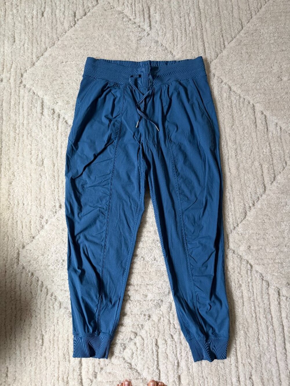 Relaxed Drawstring Dance Studio Jogger Pants - Dusty Blue